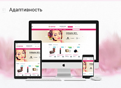 Косметика и парфюмерия. Готовый адаптивный интернет-магазин конструктор.